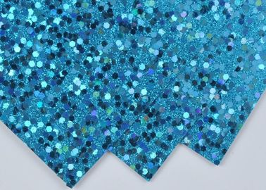 Chiny Jasnoniebieski błyskotliwy papier brokatowy, dekoracje ścienne w kolorze na zamówienie Papier brokatowy dostawca