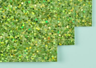 Chiny 12 * 12 cali rozmiar Jasnozielony papier brokatowy DIY Glitter papier z tkanym podłożem dostawca