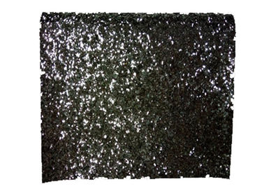 Chiny Syntetyczna skóra Pu Shiny Glitter Fabric, Black Sparkle Glitter Fabric dostawca