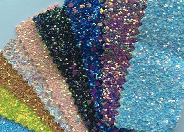 Chiny Chunky Glitter Fabric 3D Glitter Fabric For Hairbows 54/55 &quot;Szerokość dostawca