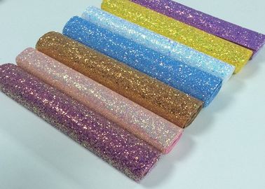 Chiny Chunky Glitter Fabric Mini Roll Grade 3 Chunky Glitter Winylowe rolki tkaniny na tapetę, Bieżnik, Hair Bow DIY dostawca