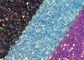 Chiny Atrakcyjny styl 3D Glitter Fabric Multi Color Pu Glitter Leather Rainbow Chunky Glitter Fabric eksporter