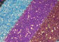 Atrakcyjny styl 3D Glitter Fabric Multi Color Pu Glitter Leather Rainbow Chunky Glitter Fabric dostawca