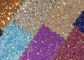 Atrakcyjny styl 3D Glitter Fabric Multi Color Pu Glitter Leather Rainbow Chunky Glitter Fabric dostawca