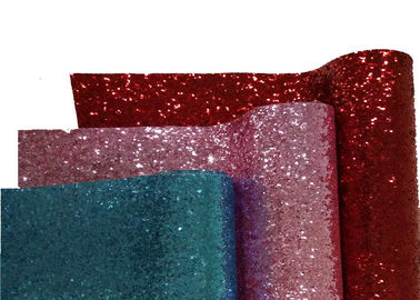 Chiny Chunky Leather Wallpaper Glitter Materiał Fabric PU Backing do produkcji kart fabryka