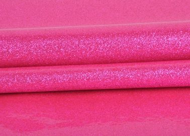 Chiny Wytrzymała tkanina syntetyczna z połyskiem Pvc Rose Red Color for Making Bags fabryka