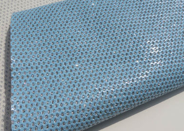 Chiny Jasnoniebieska Piękna tkanina z perforowanej skóry Wodoodporna tkanina z materiału skórzanego fabryka